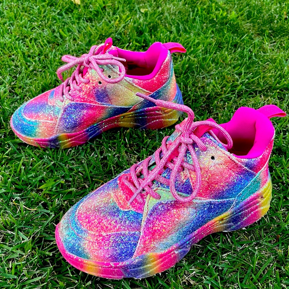 Girls Steve Madden Glitter Colorful Sneaker 3